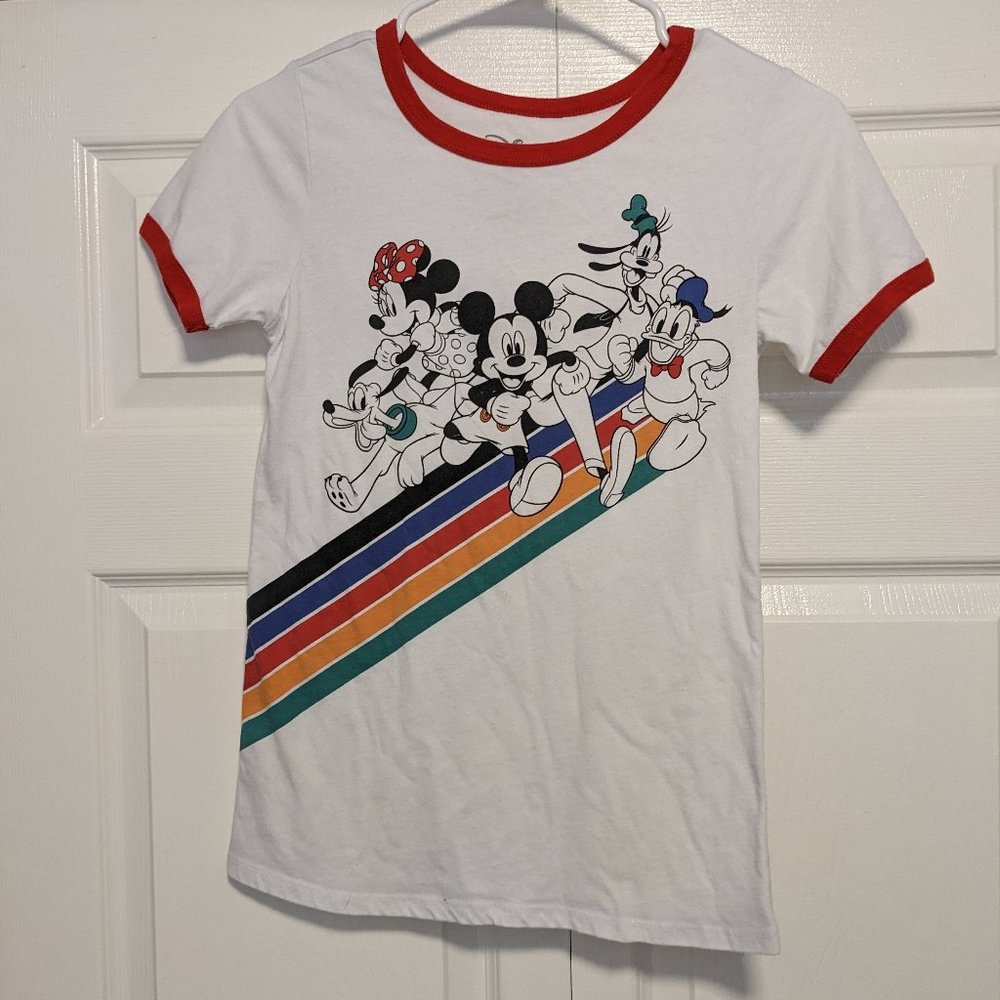 Retro Style Disney Ringer T-Shirt (Minnie, Mickey, Donald, Goofy & Pluto)